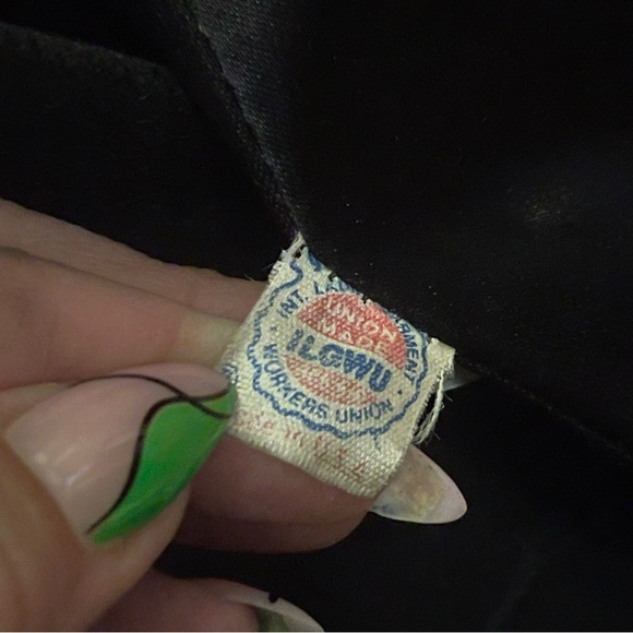 Vintage Woolf Brothers 100% cashmere coat made in USA approx sz XL black trench - Picture 6 of 8